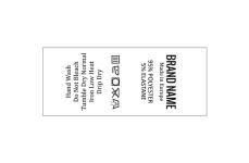 Štítky na starostlivosť o textílie Model TC-M25