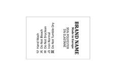 Štítky na starostlivosť o textílie Model TC-M335