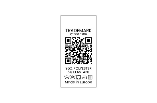 Štítky na starostlivosť o textílie QR code Model TC-M183