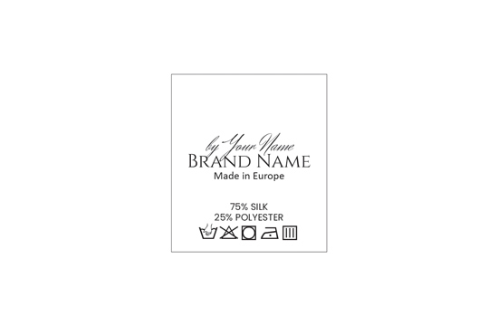 Štítky na starostlivosť o textílie Model TC-M195