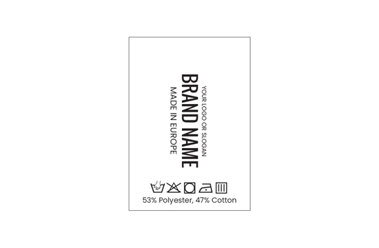 Štítky na starostlivosť o textílie Model TC-M196