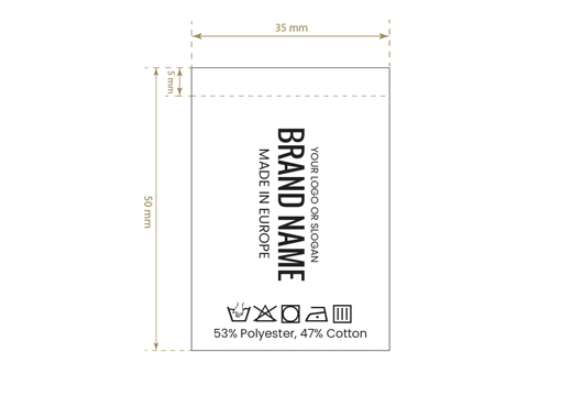 Štítky na starostlivosť o textílie Model TC-M196