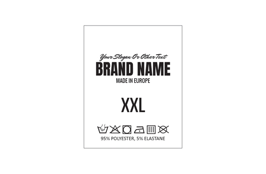 Štítky na starostlivosť o textílie Model TC-M300