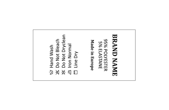 Štítky na starostlivosť o textílie Model TC-M24