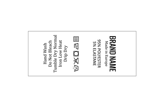 Štítky na starostlivosť o textílie Model TC-M25