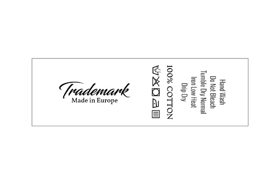 Štítky na starostlivosť o textílie Model TC-M28