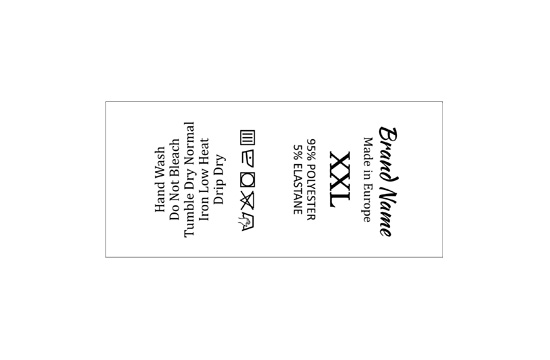 Štítky na starostlivosť o textílie Model TC-M31